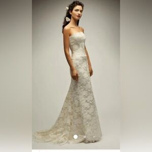 Melissa Sweet Hallie Ivory Satin Bridal Gown size 6 (fits 2/4)